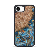 iPhone 16e Wood Phone Case - Arnold (Teal & Gold, 800694)