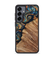 Galaxy S25 Plus Wood Phone Case - Levar (Teal & Gold, 800695)