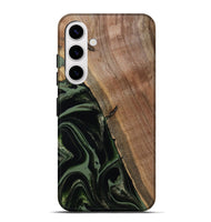 Galaxy S25 Plus Wood Live Edge Phone Case - Josh (Green, 800716)
