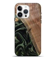 iPhone 15 Pro Max Wood Live Edge Phone Case - Josh (Green, 800716)