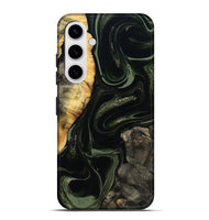 Galaxy S25 Plus Wood Live Edge Phone Case - Elia (Green, 800721)