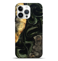 iPhone 15 Pro Max Wood Live Edge Phone Case - Elia (Green, 800721)