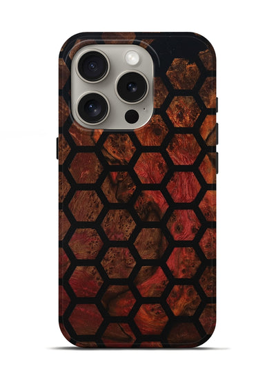 iPhone 16 Pro Wood Live Edge Phone Case - Kairo (Double Dyed, 800722)