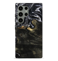 Galaxy S24 Ultra Wood Live Edge Phone Case - Jett (Black & White, 800726)