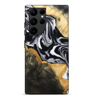 Galaxy S22 Ultra Wood Live Edge Phone Case - Haley (Black & White, 800730)