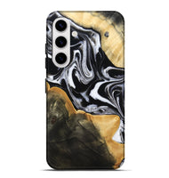 Galaxy S25 Plus Wood Live Edge Phone Case - Haley (Black & White, 800730)