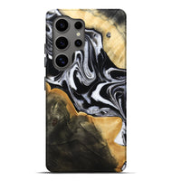 Galaxy S25 Ultra Wood Live Edge Phone Case - Haley (Black & White, 800730)