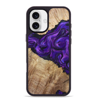 iPhone 16 Plus Wood Phone Case - Price (Purple, 800739)