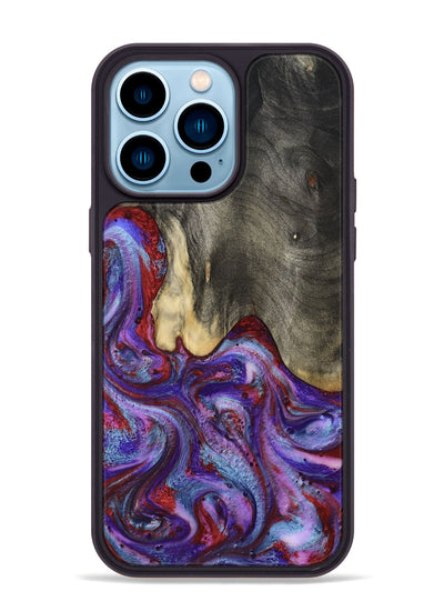 iPhone 14 Pro Max Wood Phone Case - Lyric (Purple, 800740)