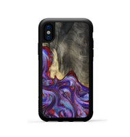 iPhone Xs Wood Phone Case - Lyric (Purple, 800740)