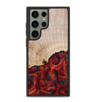 Galaxy S23 Ultra Wood Phone Case - Mercy (Red, 800745)