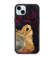 iPhone 15 Plus Wood Phone Case - Norris (Red, 800747)