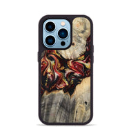 iPhone 14 Pro Wood Phone Case - Annie (Red, 800748)