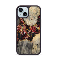 iPhone 15 Wood Phone Case - Annie (Red, 800748)