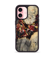 iPhone 16 Wood Phone Case - Annie (Red, 800748)