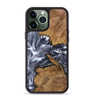 iPhone 13 Pro Max Wood Phone Case - Nikki (Black & White, 800756)