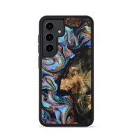 Galaxy S24 Wood Phone Case - Loula (Teal & Gold, 800762)