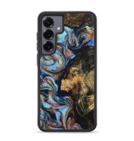 Galaxy S25 Plus Wood Phone Case - Loula (Teal & Gold, 800762)