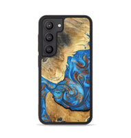 Galaxy S23 Wood Phone Case - Tasha (Teal & Gold, 800772)
