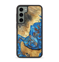Galaxy S23 Plus Wood Phone Case - Tasha (Teal & Gold, 800772)