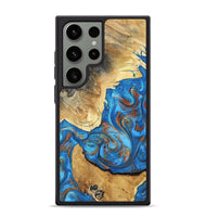 Galaxy S24 Ultra Wood Phone Case - Tasha (Teal & Gold, 800772)