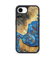 iPhone 16e Wood Phone Case - Tasha (Teal & Gold, 800772)