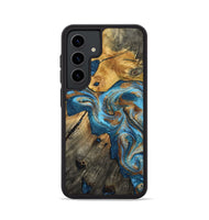 Galaxy S24 Wood Phone Case - Sherlyn (Teal & Gold, 800774)