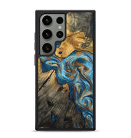 Galaxy S24 Ultra Wood Phone Case - Sherlyn (Teal & Gold, 800774)