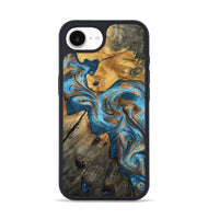 iPhone 16e Wood Phone Case - Sherlyn (Teal & Gold, 800774)
