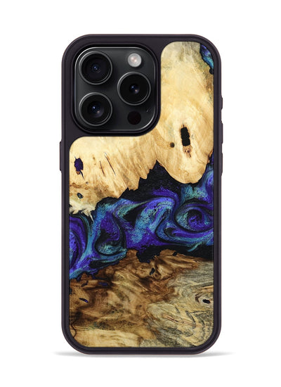 iPhone 15 Pro Wood Phone Case - West (Purple, 800775)