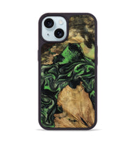 iPhone 15 Wood Phone Case - Marlys (Green, 800779)