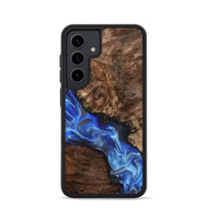 Galaxy S24 Wood Phone Case - Johnie (Blue, 800809)