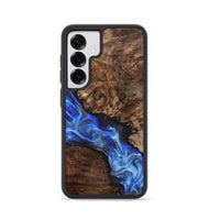 Galaxy S25 Wood Phone Case - Johnie (Blue, 800809)