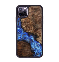 iPhone 11 Pro Max Wood Phone Case - Johnie (Blue, 800809)