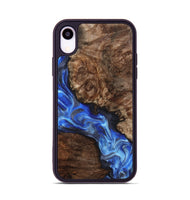 iPhone Xr Wood Phone Case - Johnie (Blue, 800809)