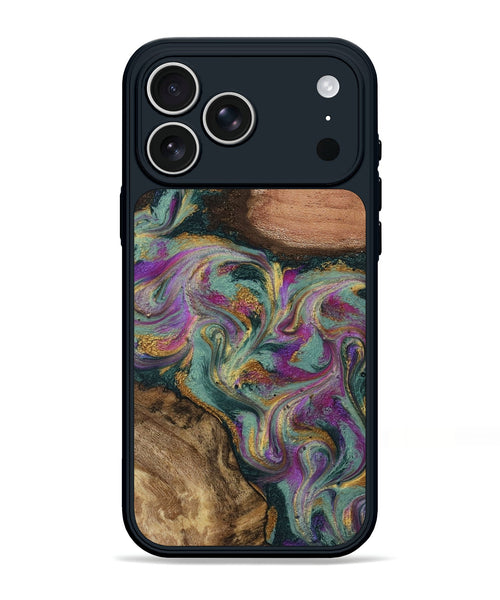 iPhone 17 Pro Max Wood Phone Case - Dayna (Green, 800814)