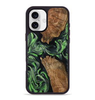 iPhone 16 Plus Wood Phone Case - Andre (Green, 800815)