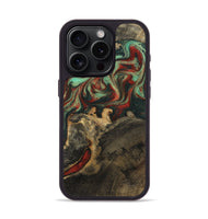 iPhone 15 Pro Wood Phone Case - Daron (Green, 800816)