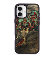iPhone 16 Plus Wood Phone Case - Daron (Green, 800816)