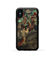 iPhone Xs Wood Phone Case - Daron (Green, 800816)