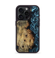 iPhone 15 Pro Wood Phone Case - Daryl (Blue, 800825)