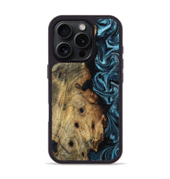 iPhone 16 Pro Wood Phone Case - Daryl (Blue, 800825)