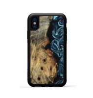 iPhone Xs Wood Phone Case - Daryl (Blue, 800825)