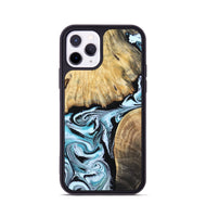 iPhone 11 Pro Wood Phone Case - Rick (Blue, 800826)