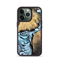 iPhone 13 Pro Wood Phone Case - Rick (Blue, 800826)