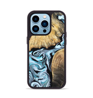 iPhone 14 Pro Wood Phone Case - Rick (Blue, 800826)