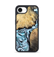 iPhone 16e Wood Phone Case - Rick (Blue, 800826)