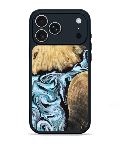 iPhone 17 Pro Max Wood Phone Case - Rick (Blue, 800826)