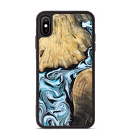 iPhone Xs Max Wood Phone Case - Rick (Blue, 800826)