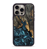 iPhone 15 Pro Max Wood Phone Case - Rebecca (Blue, 800827)